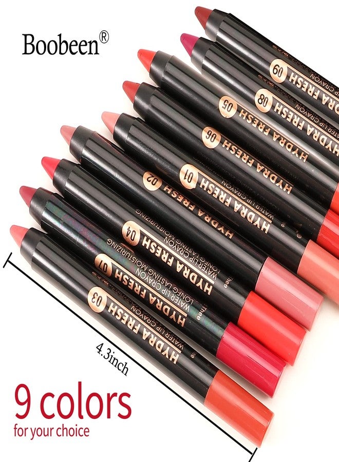 Boobeen Matte Lip Crayon Lipstik Pencil Velvety Creamy Matte Lip Liner Full Coverage High Pigment Waterproof Long Lasting Lipstick for Women, Matte Lip Color with Smooth (#08) - Image 5